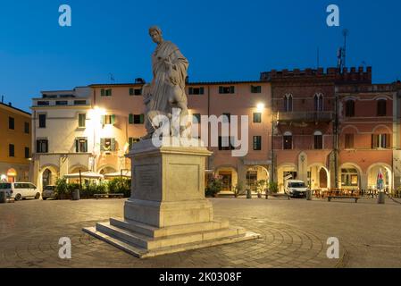 Denkmal für Canapone, Großherzog Leopold II. Von Lothringen, Piazza Dante, Grosseto, Toskana, Italien Stockfoto