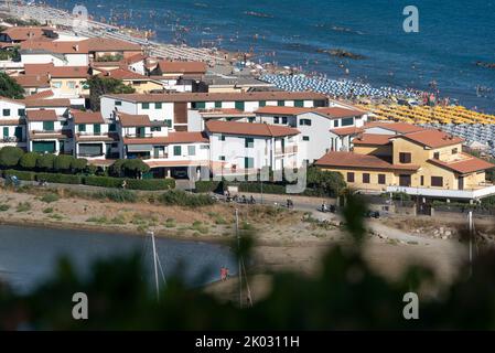 Castiglione della Pescaia, beliebter Badeort am Tyrrhenischen Meer, Provinz Grosseto, Toskana, Italien Stockfoto