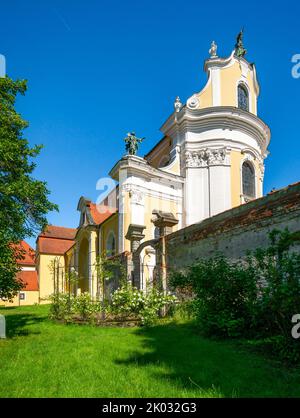 Die Reichsabtei Ochsenhausen war von 1090 bis 1803 ein Benediktinerkloster, das dem Heiligen Georg geweiht war. Stockfoto