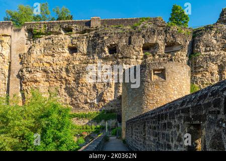 Pont du Stierchen und Bock Casemates, Luxemburg-Stadt, Großherzogtum Luxemburg, Europa Stockfoto