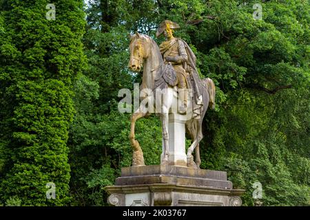 Reiterstatue Friedrich der große, Sanssouci Park, Potsdam, Brandenburg, Deutschland Stockfoto