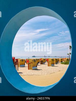 Strandliegen, Kellenhusen, Schleswig-Holstein, Landschaft, Sommer, norddeutschland, Deutschland Stockfoto