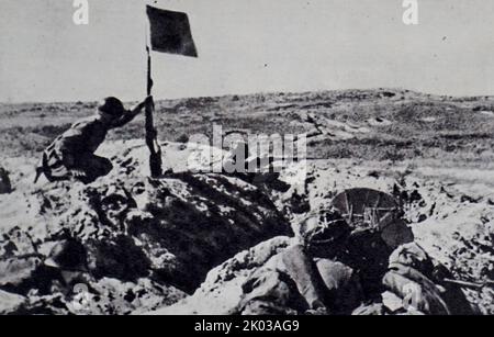 Khalkhin-Gol. 1919. Auf dem Kommandoposten der 1. Army Group. Stockfoto