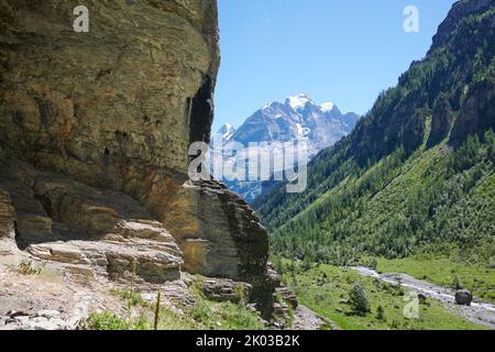 Berglandschaft im Sefinental, Schweiz Stockfoto