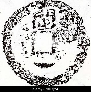 Tian De Zhung Bao Münzen, Epoche der fünf Dynastien und 10 Königreiche. Staat Min, China. Zeitraum Tian De 943 - 945 n. Chr. Stockfoto