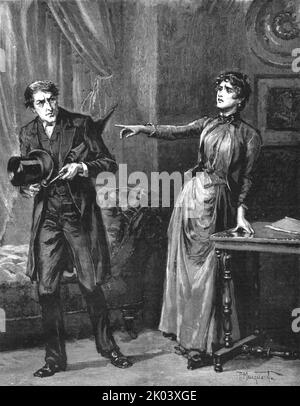 „Madame Leroux“; von Francis Eleanor Trollope; „Lass mein Haus! ', 1890. Aus „Die Grafik. An Illustrated Weekly Newspaper“, Band 41. Januar bis Juni 1890. Stockfoto