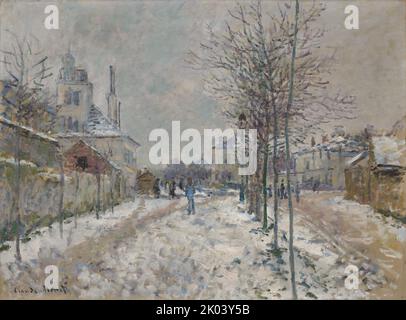 Le Boulevard de Pontoise &#XE0; Argenteuil, neige (der verschneite Boulevard de Pontoise in Argenteuil) , 1875. Gefunden in der Sammlung des Kunstmuseums Basel. Stockfoto