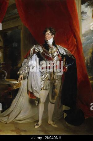 George IV. (1762-1830). König des Vereinigten Königreichs, in seinen Krönungsroben, 1816. Gefunden in der Sammlung der Musei Vaticani in Viale Vaticano, Rom. Stockfoto