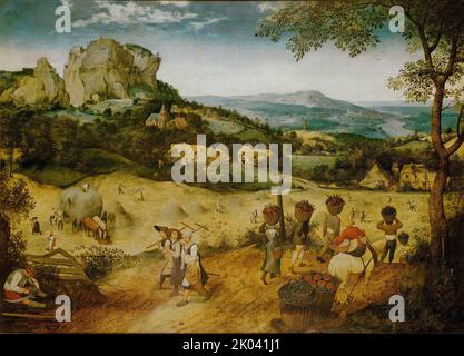 The Hay Harvest (Haymaking), 1565. Gefunden in der Sammlung der Nationalgalerie, Prag. Stockfoto