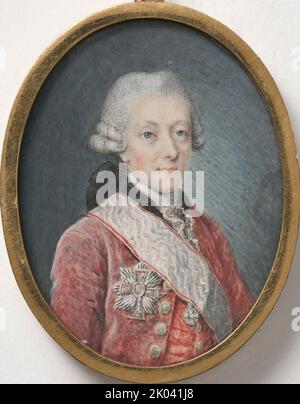 Porträt des Grafen Johann Friedrich Struensee (1737-1772). Gefunden in der Sammlung des Nationalmuseums Stockholm. Stockfoto