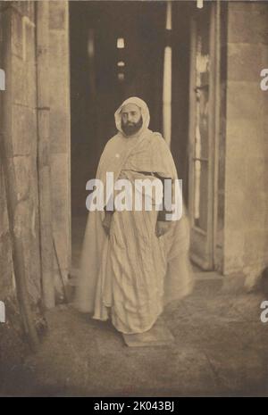 Porträt von Abdelkader ibn Muhieddine (1808-1883) in Amboise, 1852. Private Sammlung. Stockfoto