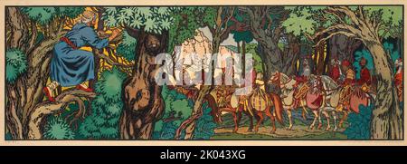 Illustration für Arabische Märchen, 1932. Private Sammlung. Stockfoto