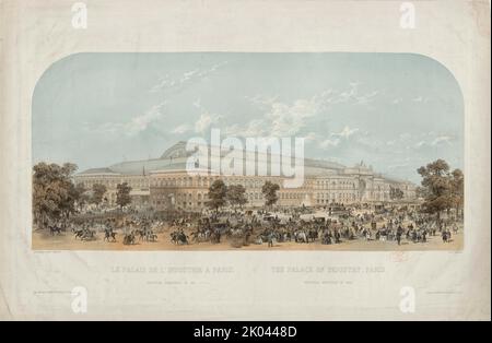 Die Weltausstellung 1855 in Paris (Exposition Universelle de 1855. Le palais de l'Industrie &#XE0; Paris), 1855. Private Sammlung. Stockfoto