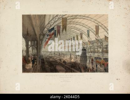 Die Weltausstellung 1855 in Paris (Exposition Universelle de 1855. Le palais de l'Industrie &#XE0; Paris), 1855. Private Sammlung. Stockfoto