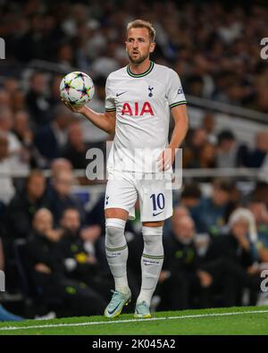 07 Sep 2022 - Tottenham Hotspur gegen Marseille - UEFA Champions League - Gruppe D - Tottenham Hotspur Stadium Harry Kane von Tottenham Hotspur gegen Marseille. Picture : Mark Pain / Alamy Stockfoto