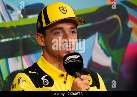 Monza, MB, Italien. 9. September 2022. Charles Leclerc (MON) Ferrari F1-75 .während der Formel 1 Pirelli Gran Premio D'Italia 2022, Monza, Italien (Bildnachweis: © Alessio De Marco/ZUMA Press Wire) Stockfoto