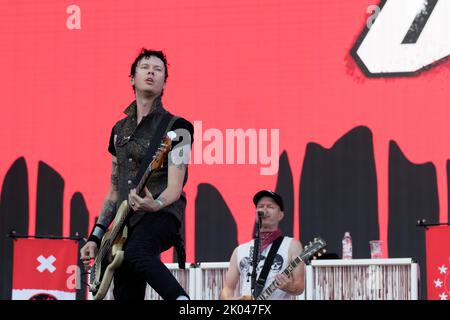 SUM41 SZIGET, Budapest, UNGARN, 14/08/2016 Florent 'MrCrash' B. Stockfoto