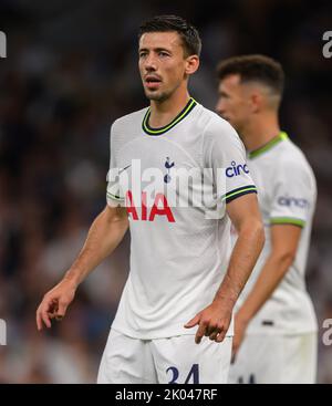 07 Sep 2022 - Tottenham Hotspur gegen Marseille - UEFA Champions League - Gruppe D - Tottenham Hotspur Stadium Clement Lenglet von Tottenham Hotspur gegen Marseille. Picture : Mark Pain / Alamy Stockfoto