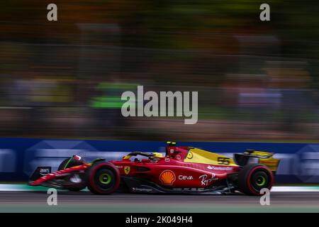 Monza, Italien. 07.. Juli 2022. #55 Carlos Sainz, Scuderia Ferrari während des italienischen GP, 8-11. September 2022 auf der Monza-Strecke, Formel-1-Weltmeisterschaft 2022. 09/09/2022 Foto Federico Basile/Insidefoto Kredit: Insidefoto di andrea staccioli/Alamy Live News Stockfoto