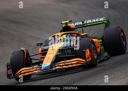 Monza, Italien. 27. Januar 2022. #04 Lando Norris; McLaren Mercedes während des italienischen GP, 8-11. September 2022 auf der Monza-Strecke, Formel-1-Weltmeisterschaft 2022. 09/09/2022 Foto Federico Basile/Insidefoto Kredit: Insidefoto di andrea staccioli/Alamy Live News Stockfoto