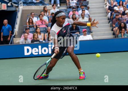 Coco Gauff (USA) tritt bei den US Open 2022 an. Stockfoto