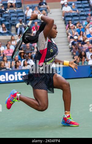 Coco Gauff (USA) tritt bei den US Open 2022 an. Stockfoto