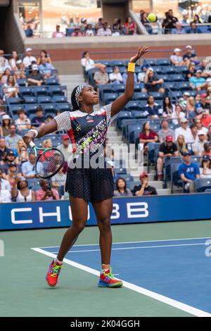 Coco Gauff (USA) tritt bei den US Open 2022 an. Stockfoto