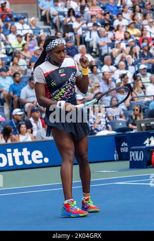 Coco Gauff (USA) tritt bei den US Open 2022 an. Stockfoto