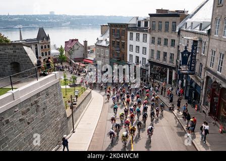 9. September 2022, Quebec City, Quebec, Kanada: Die Hauptakquels fahren beim Grand Prix Cycliste de Québec, Quebec City, Quebec, Kanada am 09. Und 2022. September. (Bild: © Patrice Lapointe/ZUMA Press Wire) Stockfoto