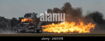 Der unglaubliche Chris Darnell bei der Stuart Air Show Stockfoto