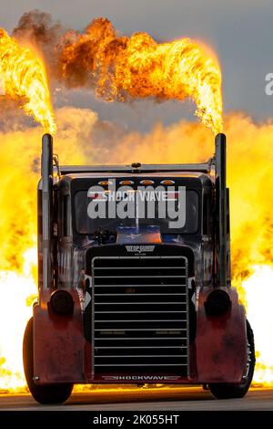 Der unglaubliche Chris Darnell bei der Stuart Air Show Stockfoto