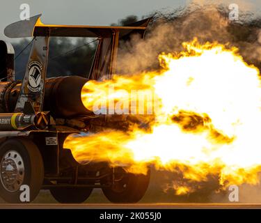 Der unglaubliche Chris Darnell bei der Stuart Air Show Stockfoto