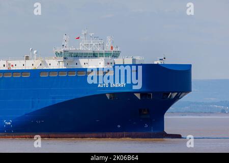 Mit LNG betriebenes RoRo Stockfoto