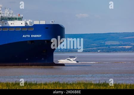 Mit LNG betriebenes RoRo Stockfoto