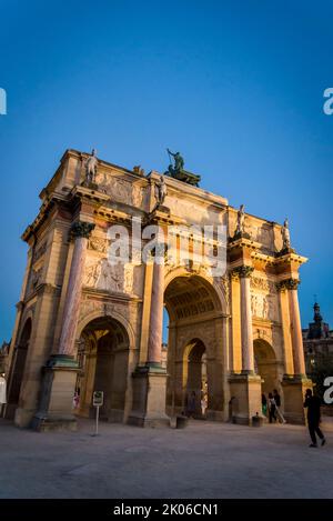 Arc de Triomphe du Carrousel, Paris, Frankreich Stockfoto