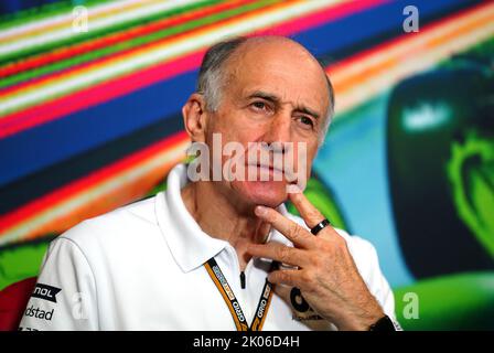 AlphaTauri Team-Prinzip Franz Tost während einer Pressekonferenz vor dem Training auf dem Monza-Kurs in Italien. Bilddatum: Samstag, 10. September 2022. Stockfoto