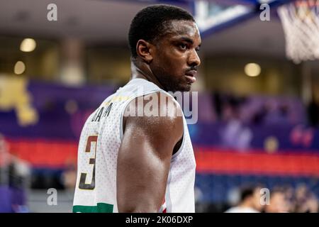 Tiflis, Georgien. 06. September 2022. Retin Obasohan aus Belgien gesehen während des 6. Tages Gruppe A des FIBA EuroBasket 2022 zwischen der Türkei und Belgien in der Tbilisi Arena. Endergebnis; Türkei 78:63 Belgien. Kredit: SOPA Images Limited/Alamy Live Nachrichten Stockfoto