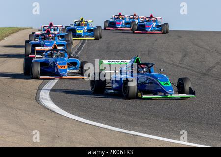 28 REIS Max (ger), Formule 4 - Mygale Genération 2, Aktion während der Runde 5. des Championnat de France FFSA F4 2022, vom 11. Bis 13. September auf dem Circuit de Lédenon in Lédenon, Frankreich - Foto Marc de Mattia / DPPI Stockfoto