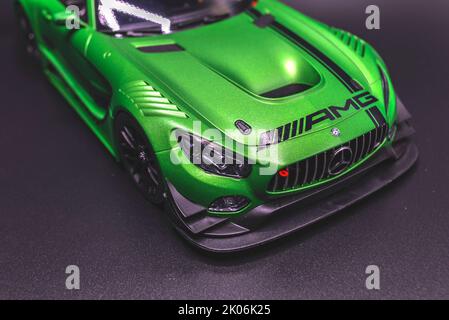 Mercedes AMG GT3 Details Stockfoto