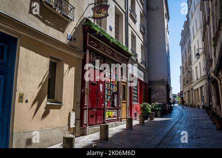 Rue de Lanneau, eine charmante Gasse im Quartier Latin, 5. Arrondissement, Paris, Frankreich Stockfoto