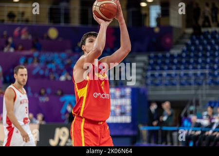 Tiflis, Georgien. 06. September 2022. Jaime Pradilla aus Spanien in Aktion während des 6. Tages Gruppe A des FIBA EuroBasket 2022 zwischen Spanien und Montenegro in der Tbilisi Arena. Endergebnis; Spanien 82:65 Montenegro. (Foto von Nicholy Muller/SOPA Images/Sipa USA) Quelle: SIPA USA/Alamy Live News Stockfoto