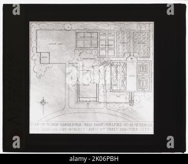 Fanny A. Mulford House, Fulton Avenue, Hempstead, New York, c1916. Landschaft: Ruth Bramley Dean, ca. 1915. Stockfoto