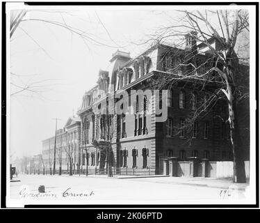 Außenansicht der Georgetown Visitation Preparatory School, Washington, D.C., zwischen 1890 und 1910(?). [Römisch-katholische Mädchenschule, gegründet 1799]. Stockfoto