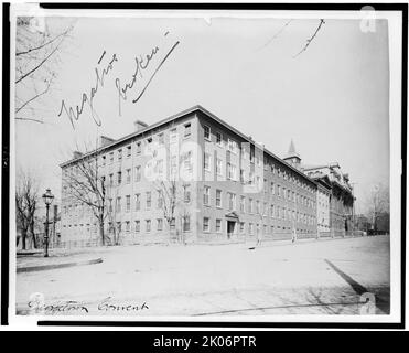 Außenansicht der Georgetown Visitation Preparatory School, Washington, D.C., zwischen 1890 und 1910(?). [Römisch-katholische Mädchenschule, gegründet 1799]. Stockfoto