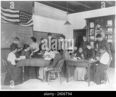 Hampton Institute, VA., 1899 - Klassenzimmer-Szenen - Bibelgeschichte, 1899 oder 1900. Stockfoto