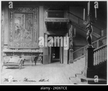 Innenraum des John R. McLean House, 1500 I St., N.W., Washington, D.C. - Treppenhaus Detail, c1907. Stockfoto