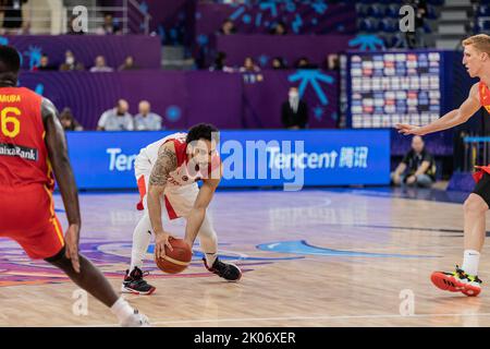 Tiflis, Georgien. 07. September 2022. Shane Larkin (C) aus der Türkei in Aktion während des 7. Tages Gruppe A des FIBA EuroBasket 2022 zwischen Spanien und der Türkei in der Tbilisi Arena. Endergebnis; Spanien 72:69 Türkei. (Foto von Nicholy Muller/SOPA Images/Sipa USA) Quelle: SIPA USA/Alamy Live News Stockfoto