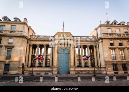 Palais Bourbon, Gebäude der französischen Nationalversammlung, offen für Führungen und Beobachtungsdebatten. Paris, Frankreich Stockfoto