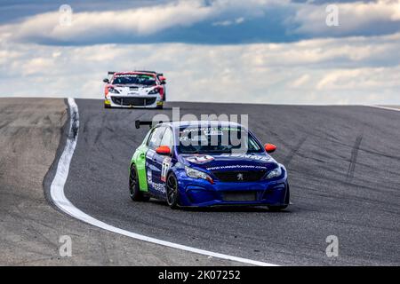 77 JACOB-CANO Julien, Terre et Mer Performance von JSB, Peugeot 308 RC, Aktion während des 5.. Rennens des Championnat de France FFSA Tourisme 2022, vom 11. Bis 13. September auf dem Circuit de Lédenon in Lédenon, Frankreich - Foto Marc de Mattia / DPPI Stockfoto