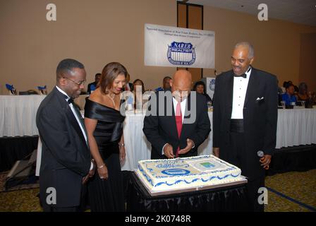 Sekretär Alphonso Jackson in Las Vegas, Nevada, um die jährliche Winterkonferenz der National Association of Real Estate Brokers zu sprechen. Stockfoto